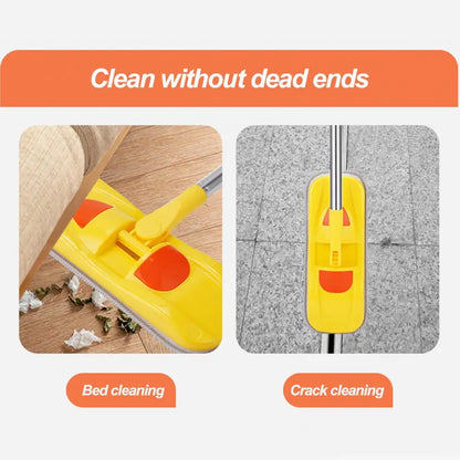 Children Mop Educational Kids Toy Set with Small Mop Long Handle Absorbent Sponge Cloth Pretend Play Housekeeping Role for Boys