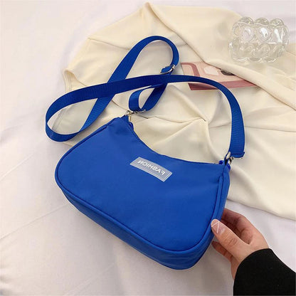 Women's Nylon Small Bag Fashionable Handheld One Shoulder Chain Small Square Bag