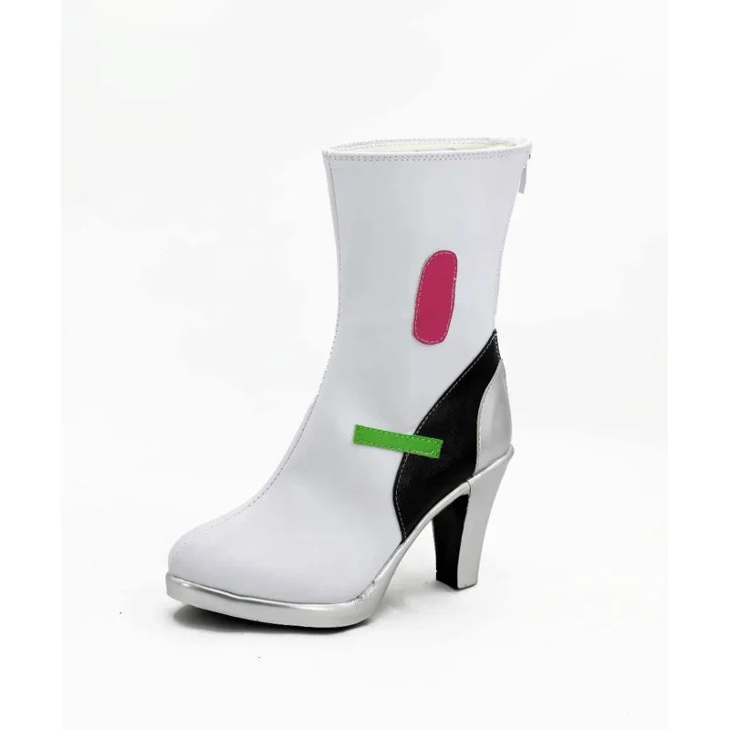 OW D.VA Cosplay Costumes Shoes DVA Shoes Boots Women Cosplay White Shoes