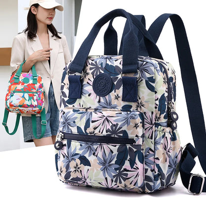 Fashion Floral Pattern Female Small Backpack Pretty Style Girls Shopping Backpack High Quality Fabric Daypack Backpack SAC