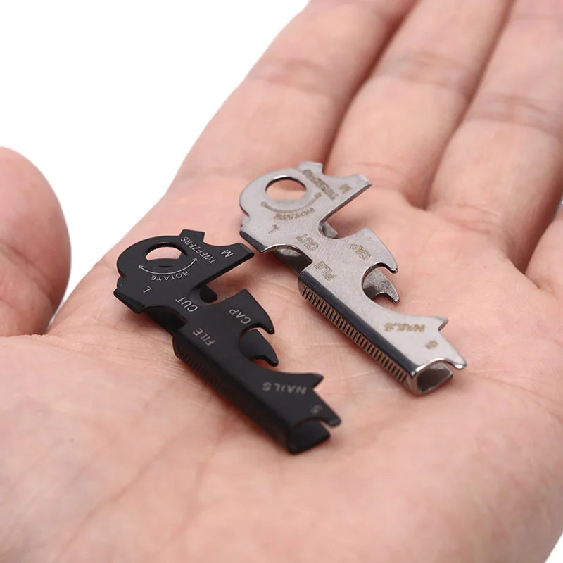 Multitools Stainless Steel Keychain Outdoor Survival Gear Gadget Bottle Opener Multi Pocket Tool Pendant Keyring