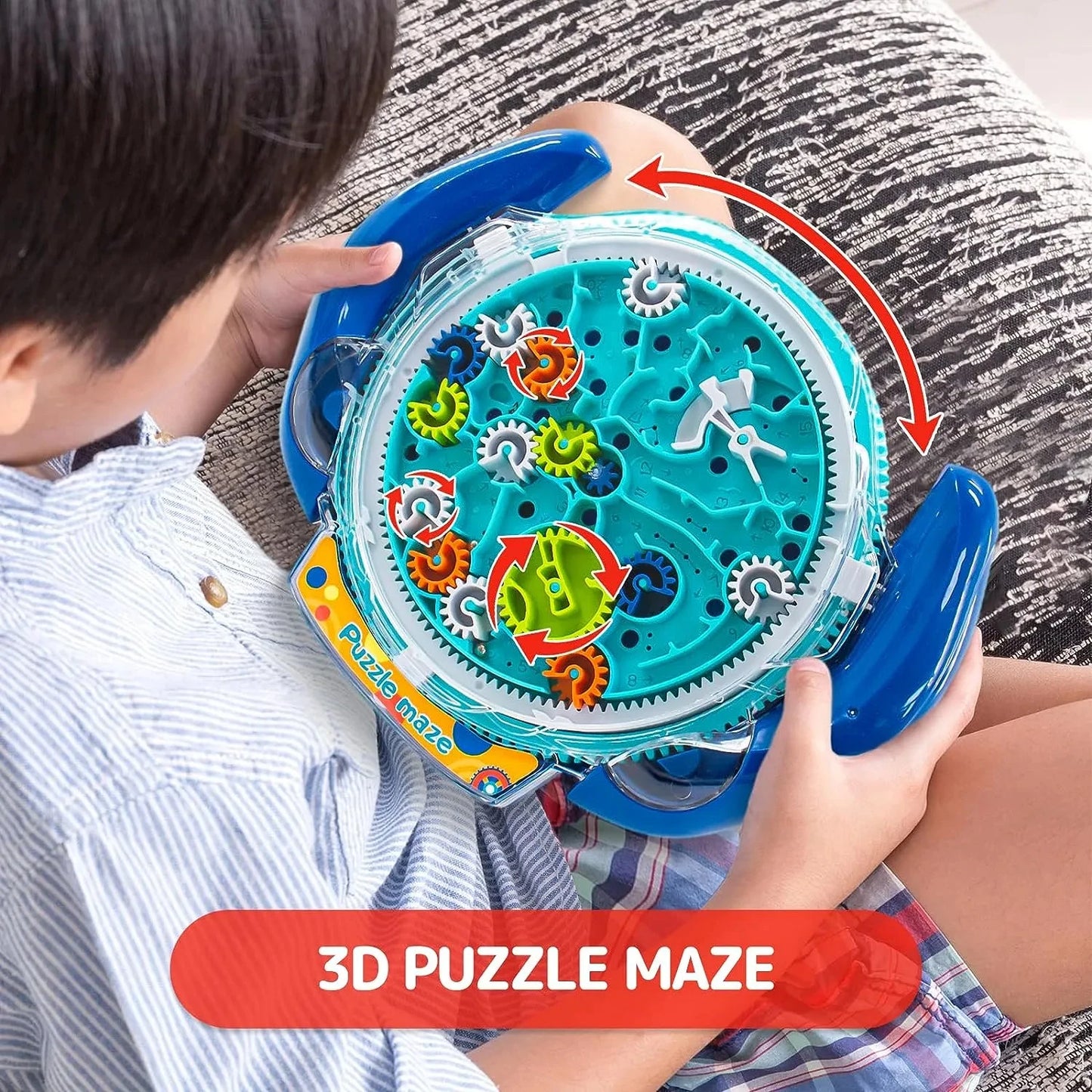 Creative 3D Puzzle Funny Gear Labyrinth Disk Gear Balance Ball Maze Wheel Dish IQ Puzzle Educational ABS Toys For Kids