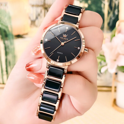 JSDUN Fashion Elegant Watch for Women Japanese Movement Ceramics Strap Luxury Ladies Bracelet Quartz Watches Gifts Reloj Mujer