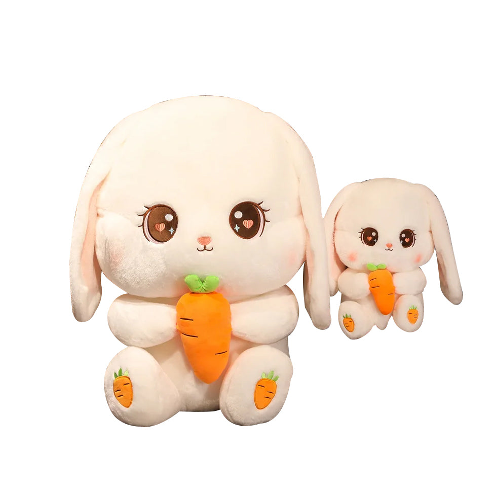 30CM Kawaii Long Ear Rabbit Plush Pillow Big Size Bunny Dolls Stuffed Soft Animal Cushion Girls Kids Birthday Xmas Gifts